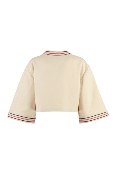 Shop Gucci Linen Shirt In Ivory