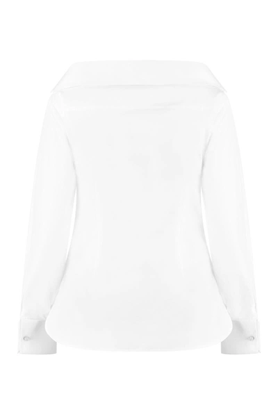 Shop Max Mara Veranda Cotton Shirt In White