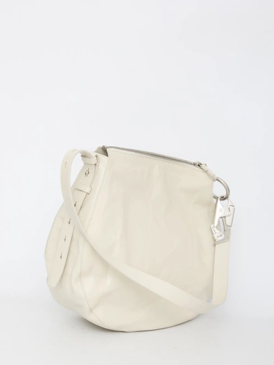 Shop Burberry Medium Knight Bag In Ivory