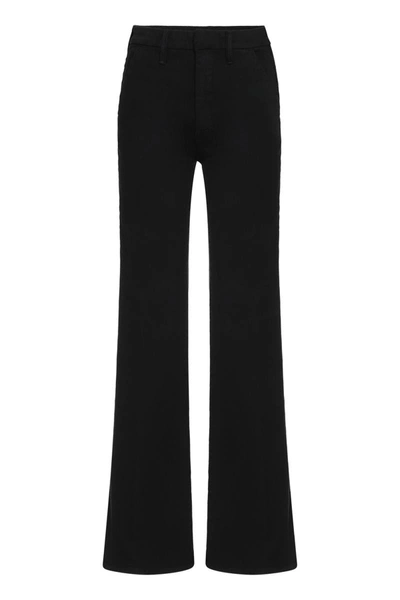 Shop Mother The Roller Prep Flared Trousers In Black