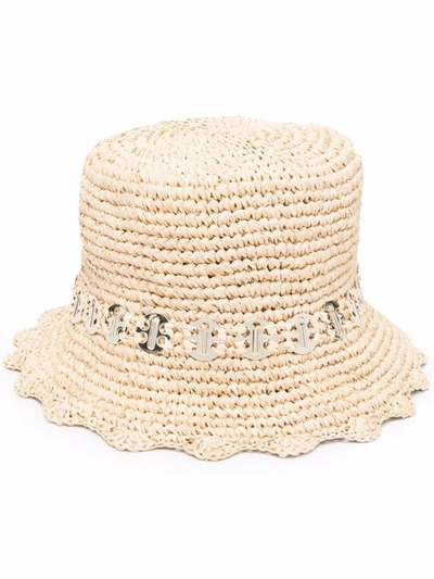 Shop Rabanne Bucket Hat In Natural Light Gold