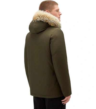 Shop Woolrich Artic Detachable Fur Military Green Parka