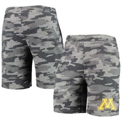 Shop Concepts Sport Charcoal/gray Minnesota Golden Gophers Camo Backup Terry Jam Lounge Shorts