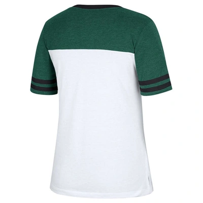 Shop Colosseum White/heather Green Michigan State Spartans Frost Yourself Notch Neck T-shirt