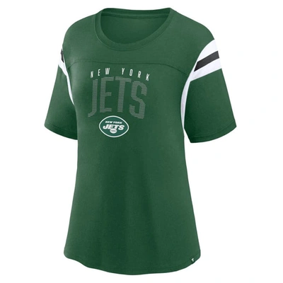 Shop Fanatics Branded Green New York Jets Classic Rhinestone T-shirt