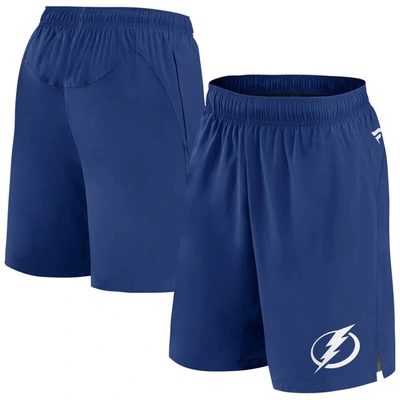 Shop Fanatics Branded  Blue Tampa Bay Lightning Authentic Pro Tech Shorts