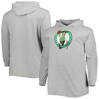 Shop Fanatics Branded Heather Gray Boston Celtics Big & Tall Pullover Hoodie