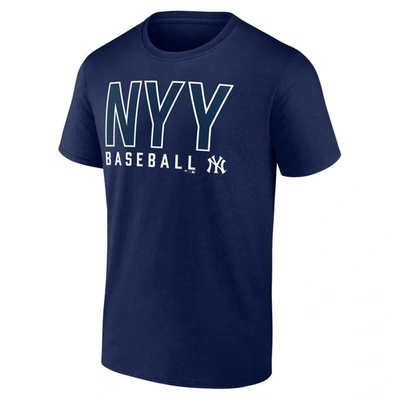 Shop Fanatics Branded Navy/white New York Yankees Two-pack Combo T-shirt Set