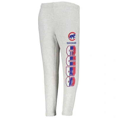 Shop Outerstuff Youth Ash Chicago Cubs Game Time Fleece Pants