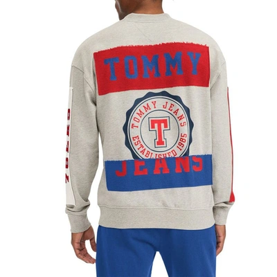 Shop Tommy Jeans Gray Philadelphia 76ers James Patch Pullover Sweatshirt