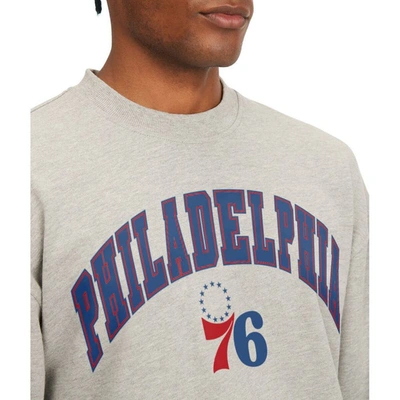 Shop Tommy Jeans Gray Philadelphia 76ers James Patch Pullover Sweatshirt