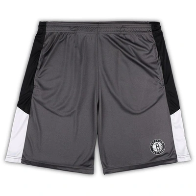 Shop Fanatics Branded Gray Brooklyn Nets Big & Tall Shorts
