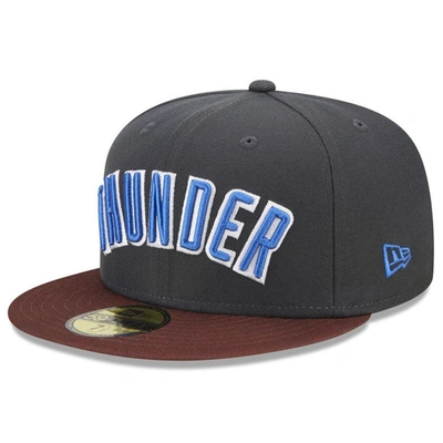 Shop New Era Gray Oklahoma City Thunder 2022/23 City Edition Official 59fifty Fitted Hat