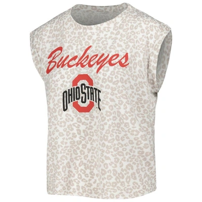 Shop Concepts Sport Cream Ohio State Buckeyes Montana T-shirt & Shorts Sleep Set