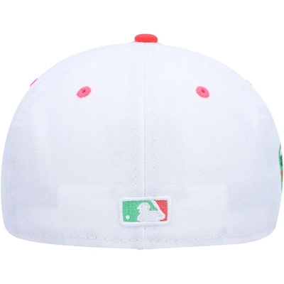 Shop New Era White/green Los Angeles Dodgers  Watermelon Lolli 59fifty Fitted Hat