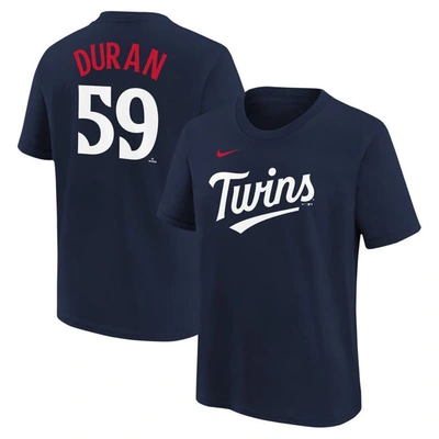 Shop Nike Youth  Jhoan Duran Navy Minnesota Twins Name & Number T-shirt