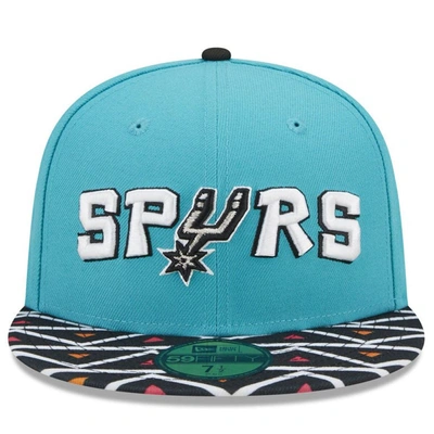 Shop New Era Black San Antonio Spurs 2022/23 City Edition Official 59fifty Fitted Hat