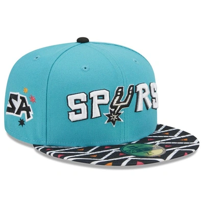 Shop New Era Black San Antonio Spurs 2022/23 City Edition Official 59fifty Fitted Hat