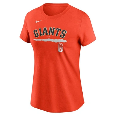 Shop Nike Orange San Francisco Giants City Connect Wordmark T-shirt