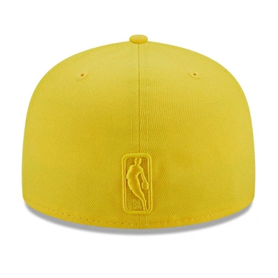 Shop New Era Yellow Atlanta Hawks Color Pack 59fifty Fitted Hat
