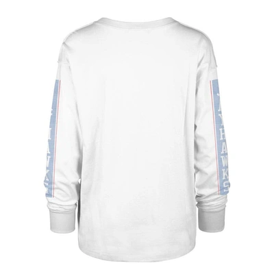 Shop 47 ' Cream Kansas Jayhawks Statement Soa 3-hit Long Sleeve T-shirt In White