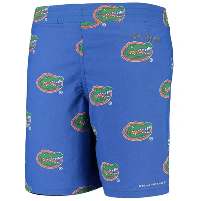 Shop Columbia Youth  Royal Florida Gators Backcast Printed Omni-shade Shorts