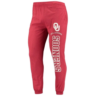 Shop Concepts Sport Crimson/heather Charcoal Oklahoma Sooners Meter Long Sleeve Hoodie T-shirt & Jogger P