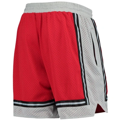 Shop New Jersey Sets Gray/red Beast Mode Basketball Shorts