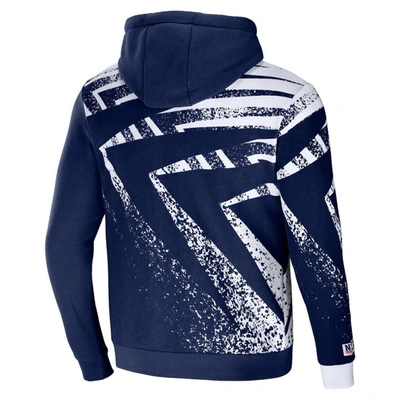 Shop Staple Nfl X  Navy Seattle Seahawks All Over Print Pullover Hoodie