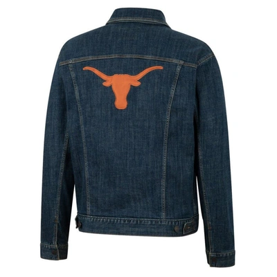 Shop Colosseum X Wrangler Navy Texas Longhorns Retro Button-up Denim Jacket