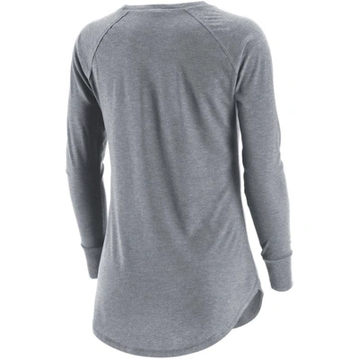 Shop Adpro Sports Gray Colorado Mammoth Primary Logo Tri-blend Long Sleeve T-shirt