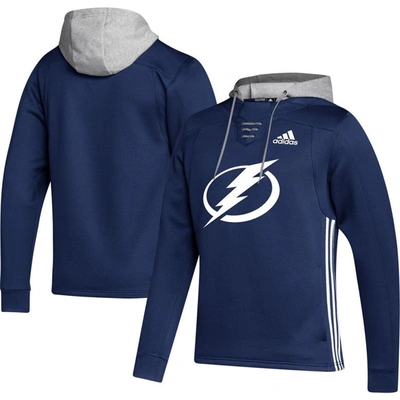 Shop Adidas Originals Adidas Blue Tampa Bay Lightning Skate Lace Primeblue Team Pullover Hoodie