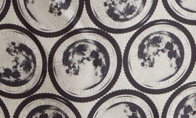 Shop Off-white Moon Print Silk Camp Shirt In Ivory / Black
