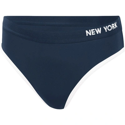 Shop G-iii 4her By Carl Banks Navy New York Yankees Southpaw Bikini Bottom