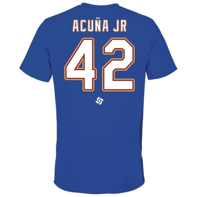 Shop Legends Ronald Acuña Jr. Royal Venezuela Baseball 2023 World Baseball Classic Name & Number T-shirt