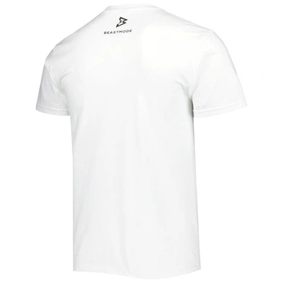 Shop Beast Mode White  Logo Collegiate T-shirt