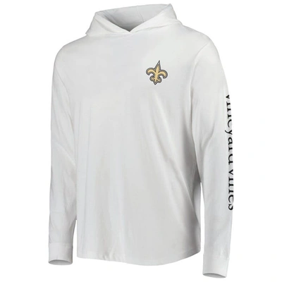 Shop Vineyard Vines White New Orleans Saints Local Long Sleeve Hoodie T-shirt