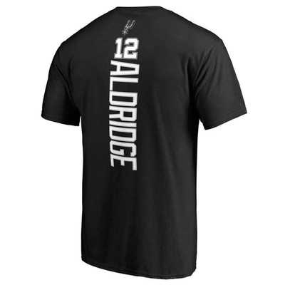 Shop Fanatics Lamarcus Aldridge Black San Antonio Spurs Backer Name & Number T-shirt