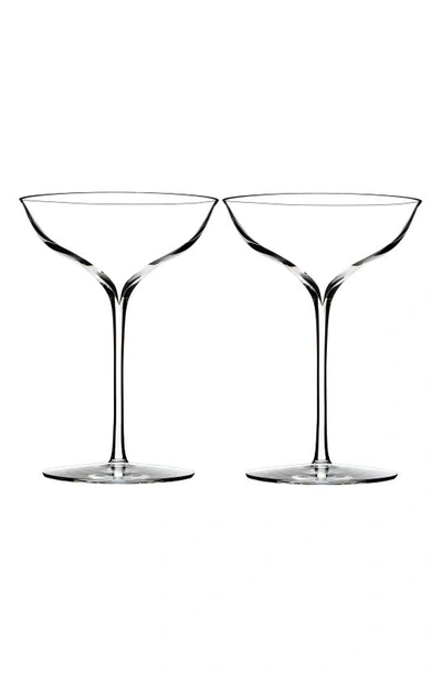 Waterford Set Of 2 Elegance Champagne Belle Coupe Glasses In Clear
