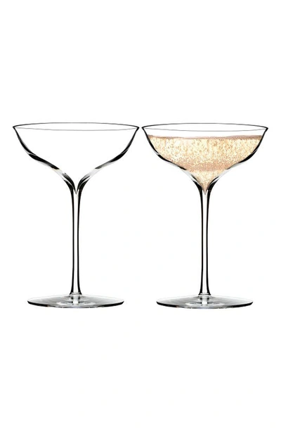 Shop Waterford Elegance Set Of 2 Fine Crystal Champagne Coupes In Clear