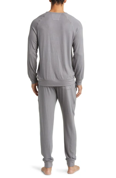 Shop Daniel Buchler Stretch Viscose Pajama Joggers In Grey