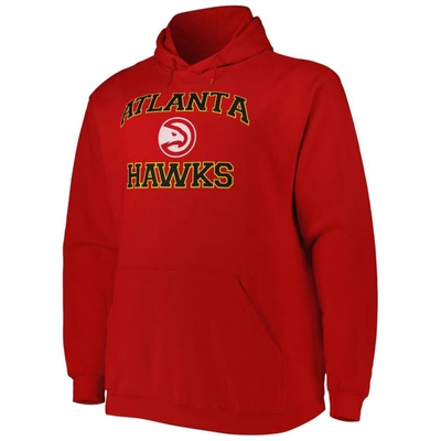 Shop Profile Red Atlanta Hawks Big & Tall Heart & Soul Pullover Hoodie