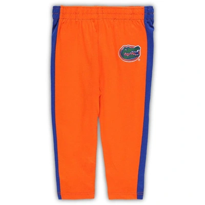 Shop Outerstuff Infant Royal/orange Florida Gators Little Kicker Long Sleeve Bodysuit And Sweatpants Set