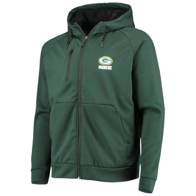 Shop Dunbrooke Green Green Bay Packers Shag Tri-blend Full-zip Raglan Hoodie