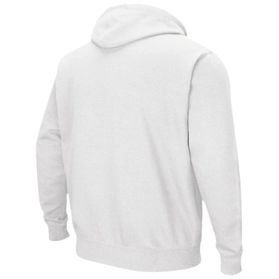 Colosseum Men's  White Nc State Wolfpack Arch And Logo 3.0 Pullover Hoodie In White