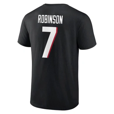 Shop Fanatics Branded Bijan Robinson Black Atlanta Falcons Icon Name & Number T-shirt