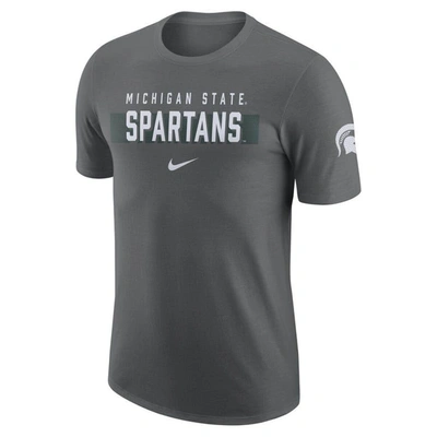 Shop Nike Gray Michigan State Spartans Campus Gametime T-shirt