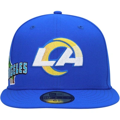 New Era Royal Los Angeles Rams Stateview 59fifty Snapback Hat In Royal