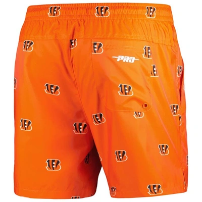 Shop Pro Standard Orange Cincinnati Bengals Allover Print Mini Logo Shorts