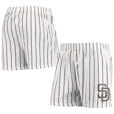 Shop Concepts Sport White San Diego Padres Vigor Pinstripe Boxer Shorts